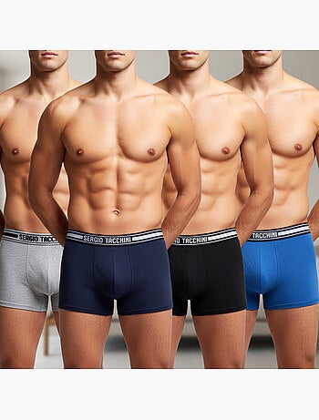 Sergio Tacchini Pack de Boxers Homme Lot de 4