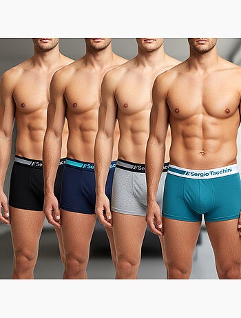 Sergio Tacchini Pack de Boxers Homme Lot de 4