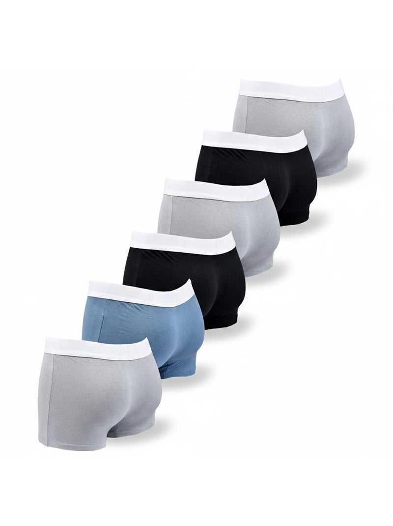 Sergio Tacchini Pack de Boxers Homme  Lot de 6 Noir Bleu - Kiabi