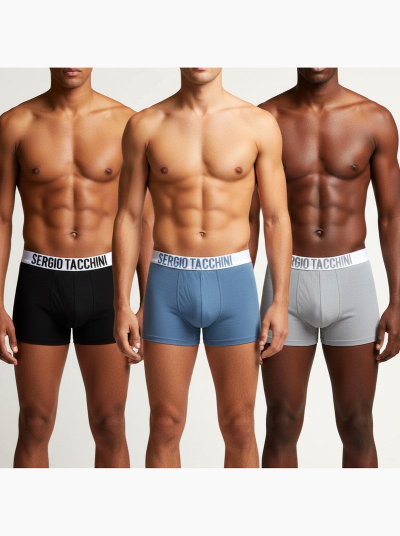 Sergio Tacchini Pack de Boxers Homme  Lot de 6 Noir Bleu - Kiabi