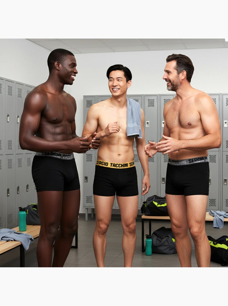 Sergio Tacchini Pack de Boxers Homme  Lot de 6 Noir Noir - Kiabi