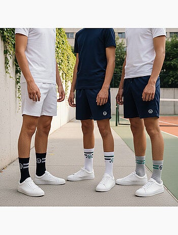 Sergio Tacchini Pack de Chaussettes enfant Tennis Crew Lot de 6 Paires