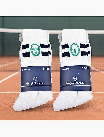 Sergio Tacchini Pack de Chaussettes enfant Tennis Crew Lot de 6 Paires