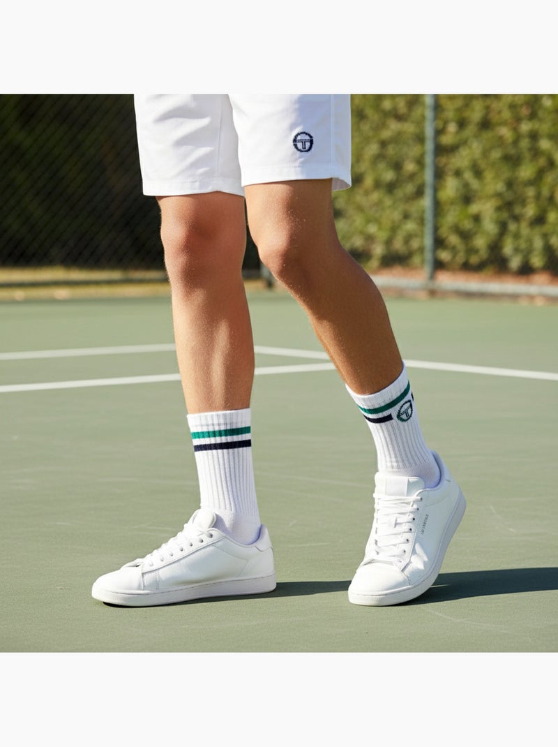 Sergio Tacchini Pack de Chaussettes enfant Tennis Crew Lot de 6 Paires Bleu marine - Kiabi