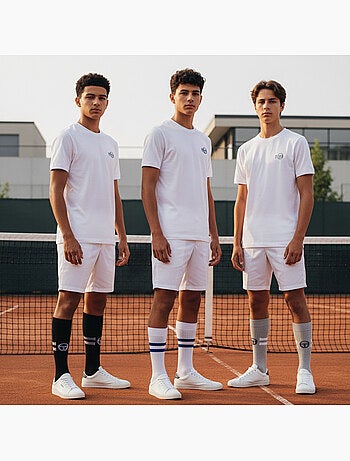 Sergio Tacchini Pack de Chaussettes enfant Tennis Crew Lot de 6 Paires
