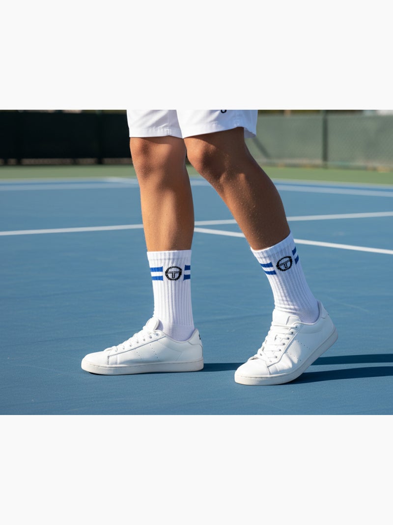 Sergio Tacchini Pack de Chaussettes enfant Tennis Crew Lot de 6 Paires Noir - Kiabi