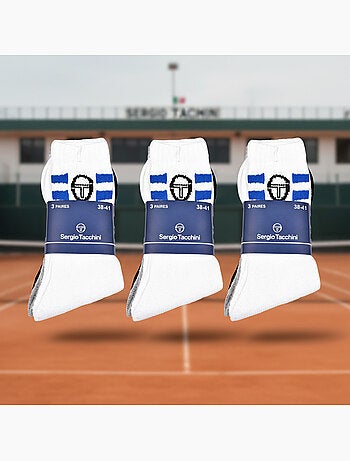 Sergio Tacchini Pack de Chaussettes enfant Tennis Crew Lot de 9 Paires