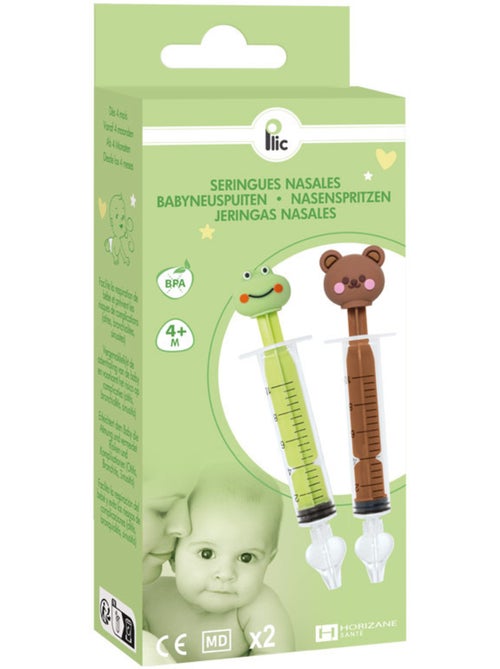 Seringues de lavage nasal bébé réutilisables embouts silicone - Kiabi