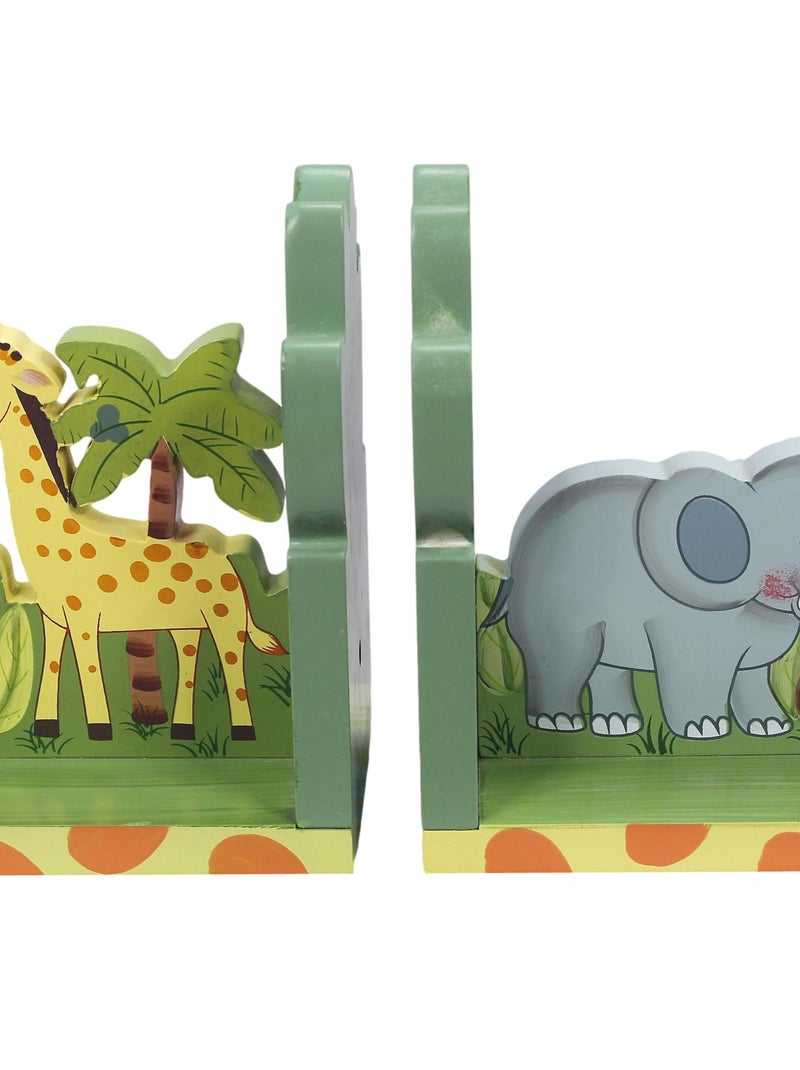 Serre-livres enfant Sunny Safari pour cadeau déco étagère bibliothèque W-9837A Vert - Kiabi
