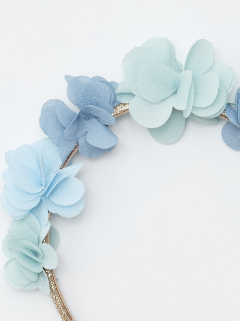 Serre-tête à fleurs cérémonie Bleu - Kiabi