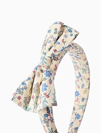 Serre-tête à motif floral avec nœud B&S