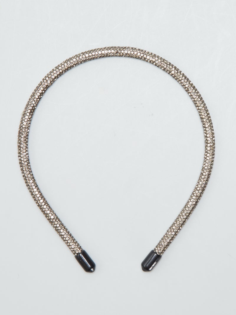 Serre-tête à strass Marron - Kiabi
