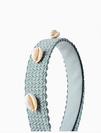 Serre-tête avec application de coquillage cauri