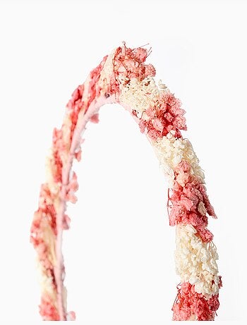 Serre-tête avec application de fleurs et leins à nouer