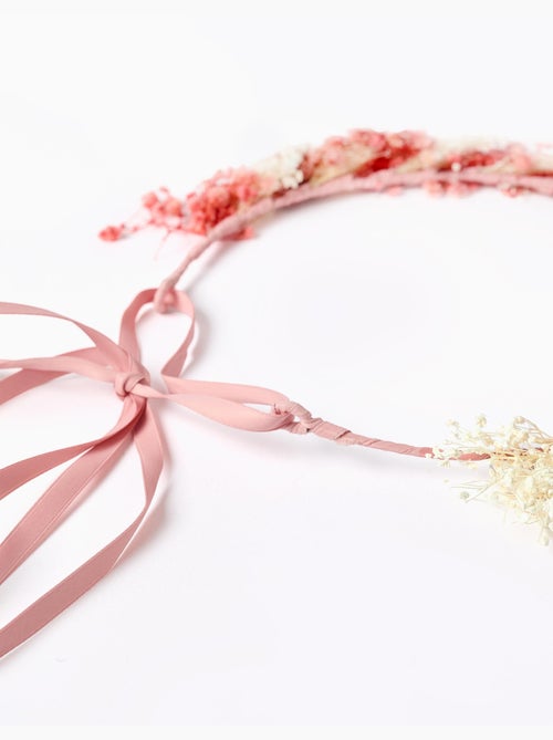 Serre-tête avec application de fleurs et leins à nouer - Kiabi