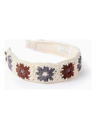 Serre-tête avec Fleurs au Crochet