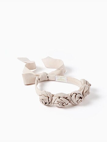 Serre-tête avec fleurs et brides