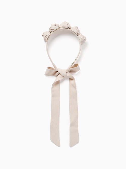 Serre-tête avec fleurs et brides - Kiabi