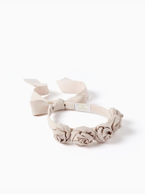 Serre-tête avec fleurs et brides - Kiabi