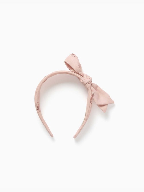 Serre-tête avec imprimé floral et nœud - Kiabi