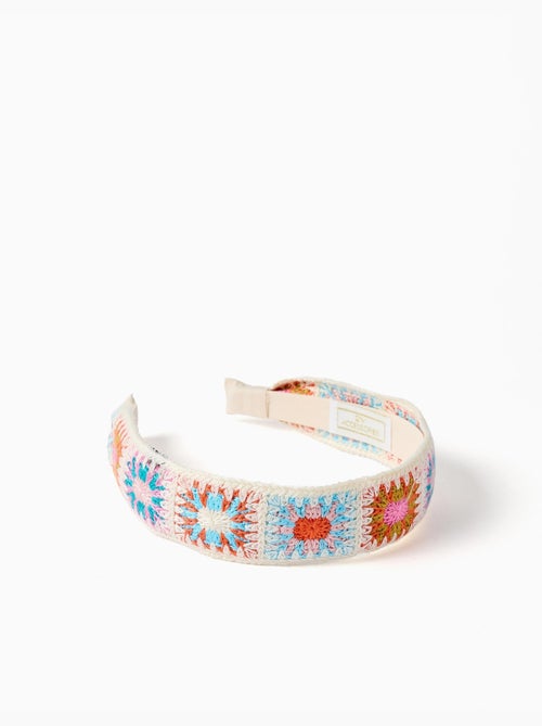 Serre-tête avec motif floral au crochet - Kiabi