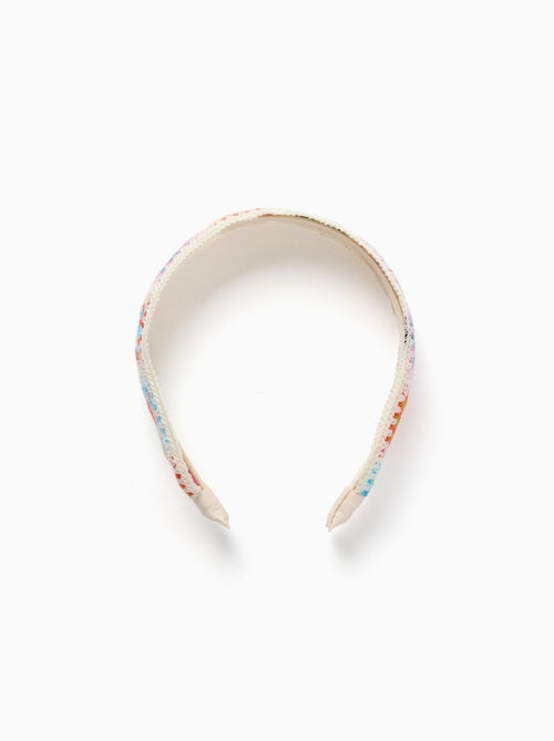 Serre-tête avec motif floral au crochet - Kiabi