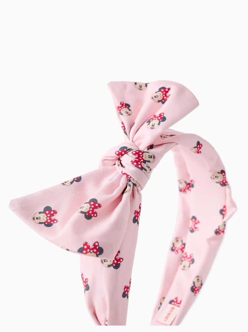 Serre-tête avec motif Minnie et nœud Rose clair - Kiabi