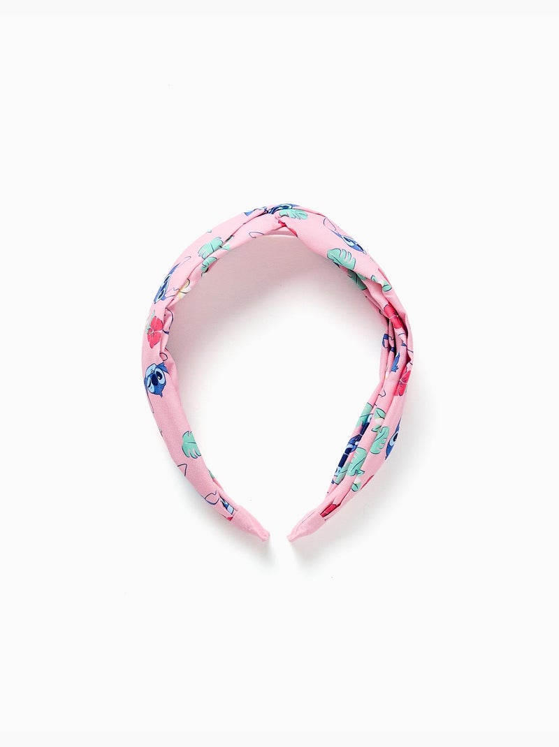 Serre-tête avec motif Stitch et fleurs Rose clair - Kiabi