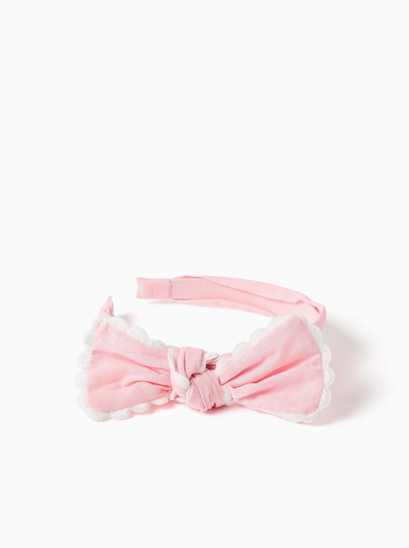 Serre-tête avec nœud et bord festonné Multicolore - Kiabi