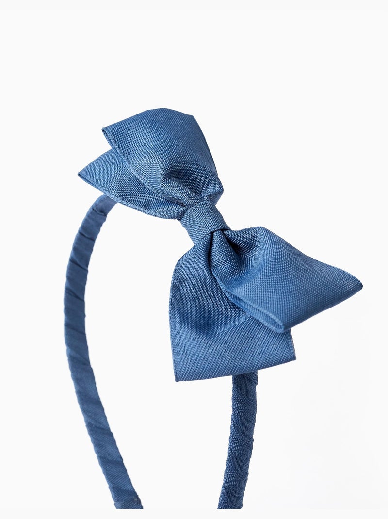 Serre-tête avec nœud sur le dessus Bleu Bleu - Kiabi
