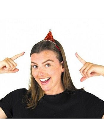 Serre tete bonnet noel glitter