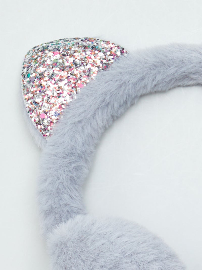Serre-tête / cache oreilles 'chat' GRIS - Kiabi