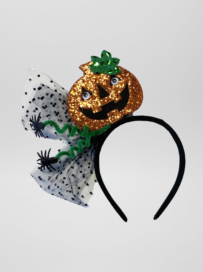 Serre tête 'citrouille' - Déguisement Noir/orange - Kiabi