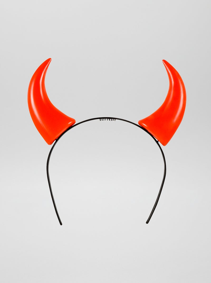 Serre tête 'cornes de diable' - Déguisement rouge - Kiabi