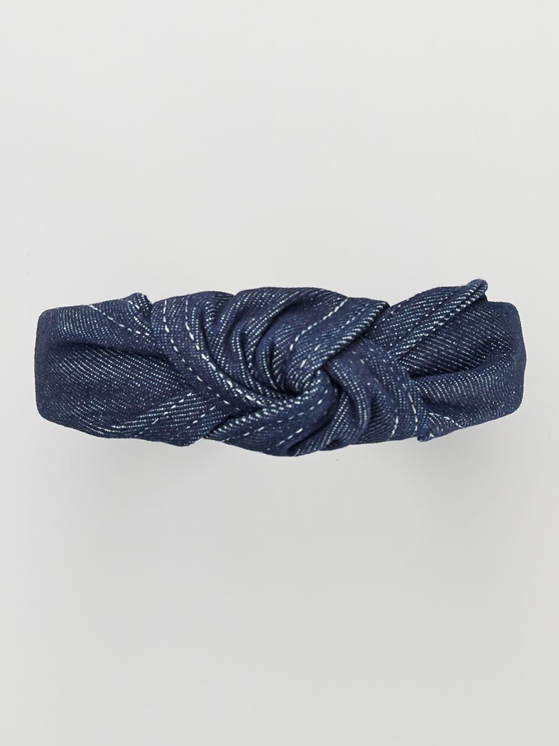 Serre-tête denim bleu foncé - Kiabi