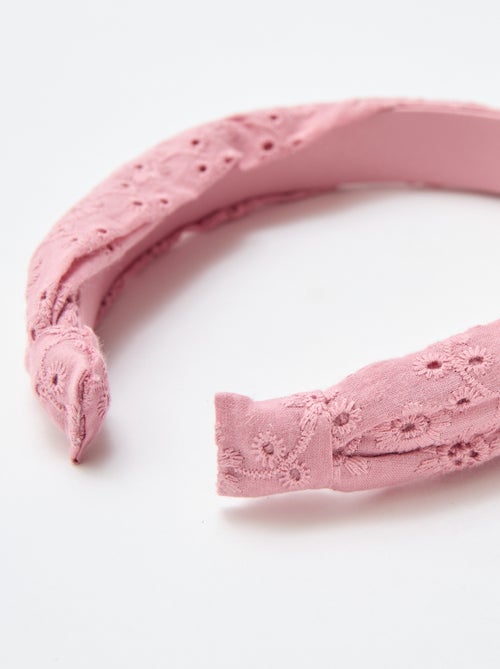 Serre-tête en broderie anglaise - Kiabi