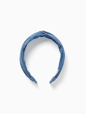 Serre-tête en jean avec nœud sur le dessus