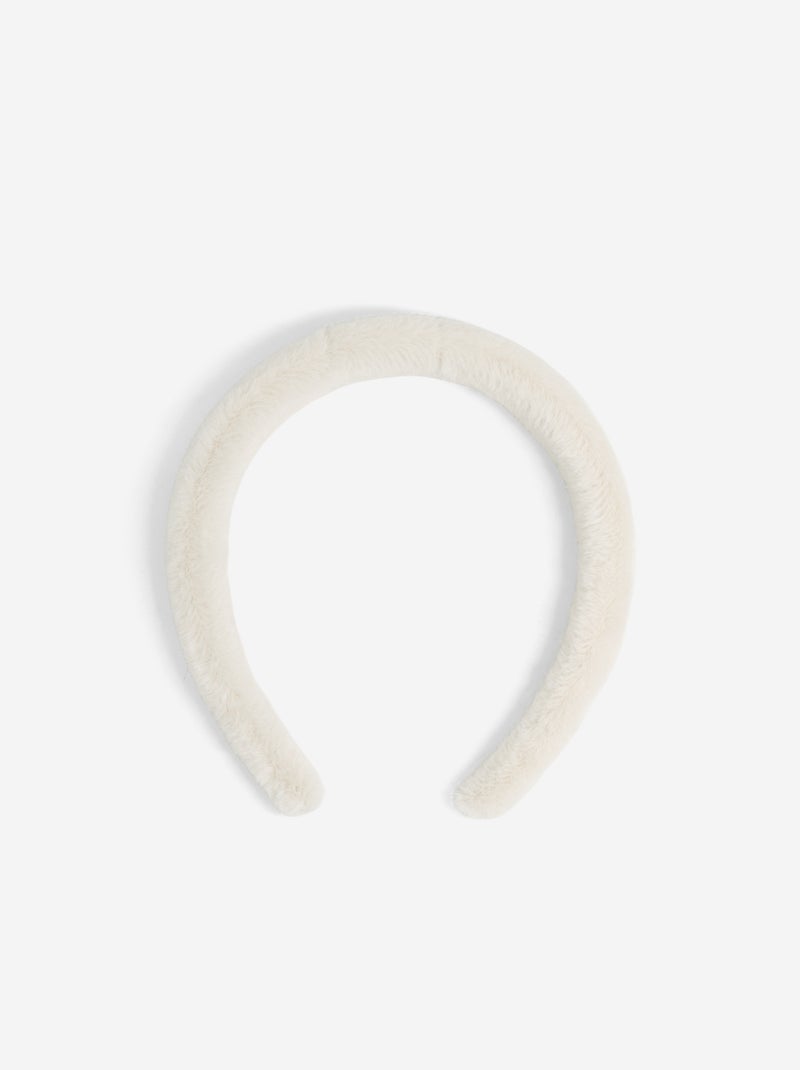 Serre-tête en maille poilue Beige - Kiabi