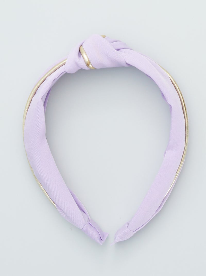 Serre tête en tissu avec nœud VIOLET - Kiabi
