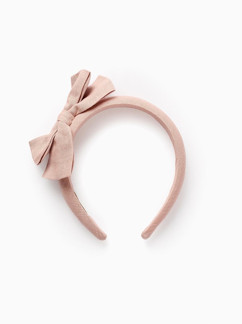 Serre-tête Matelassé avec Nœud Rose - Kiabi