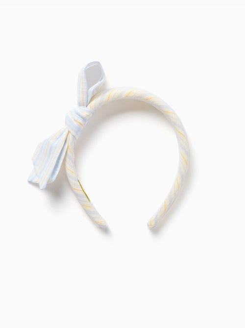 Serre-tête rembourré à rayures et nœud B&S - Kiabi