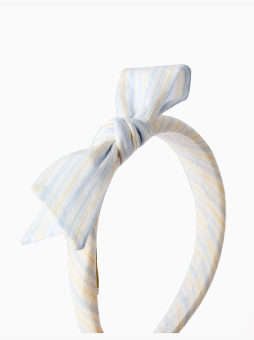 Serre-tête rembourré à rayures et nœud B&S - Kiabi