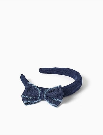Serre-tête rembourré en velours avec nœud