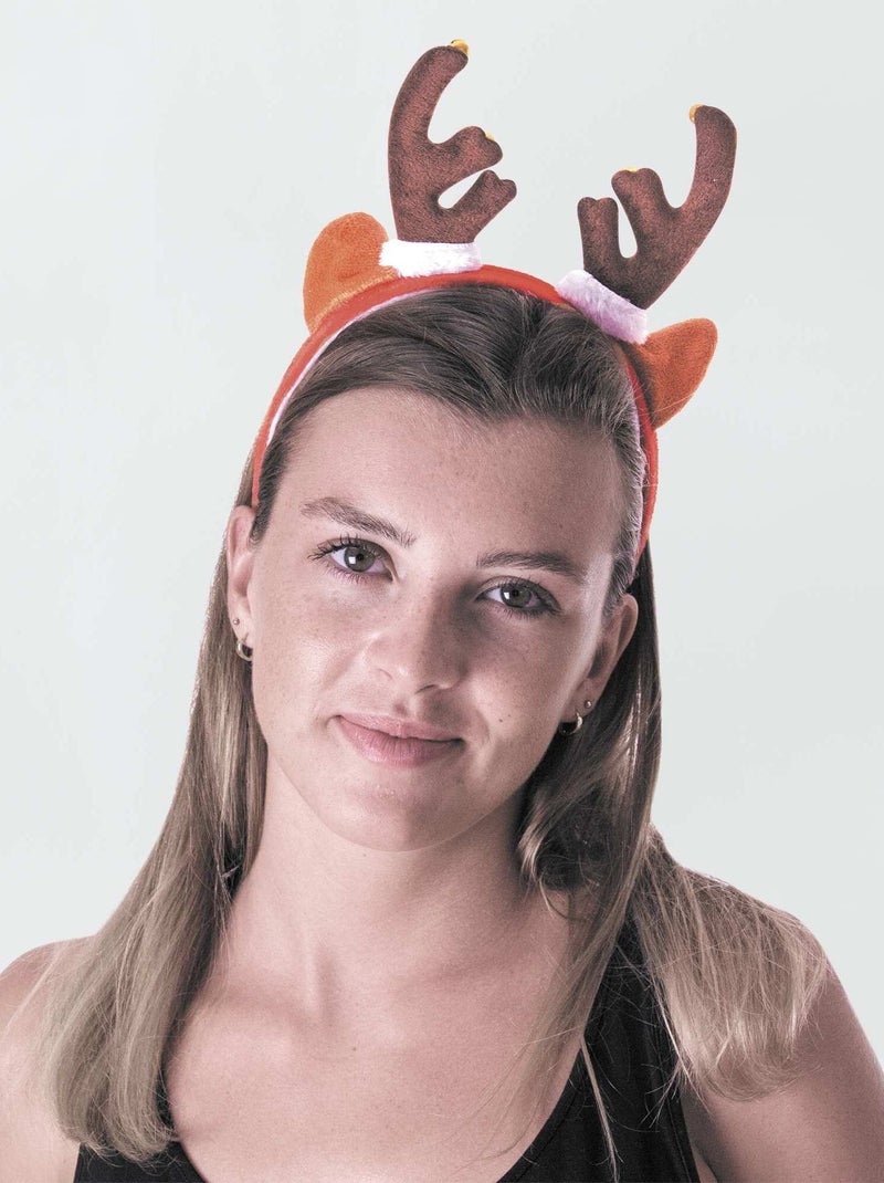 Serre-tête 'Renne de Noël' Rouge - Kiabi