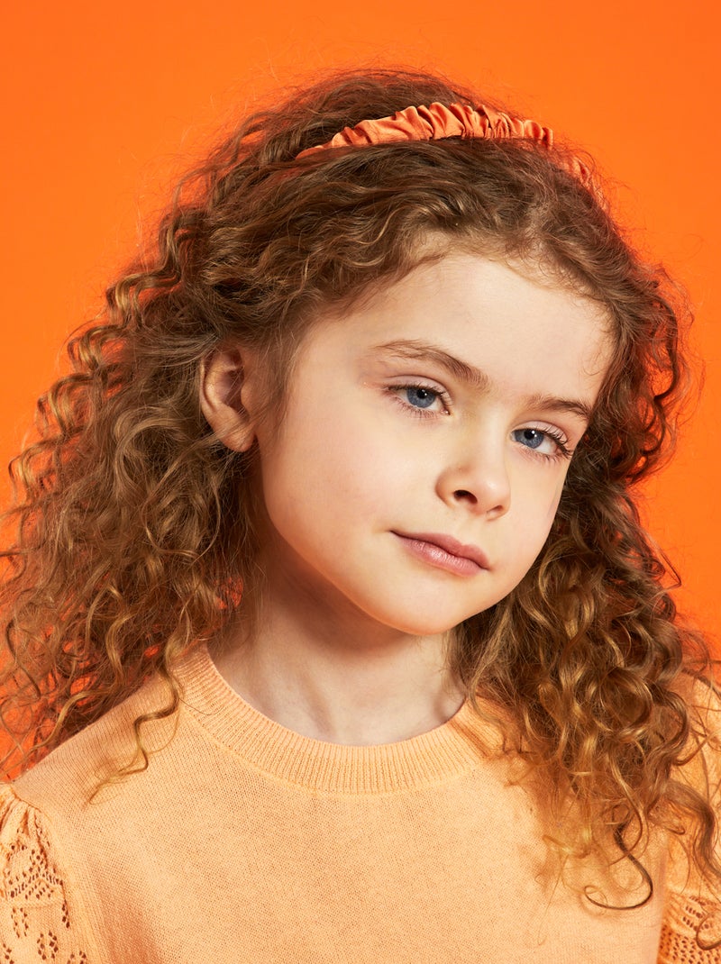 Serre-tête satinée Orange - Kiabi
