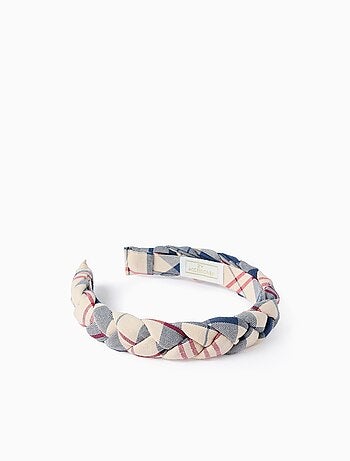 Serre-tête tressé à carreaux B&S