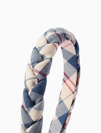 Serre-tête tressé à carreaux B&S