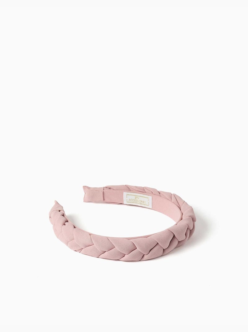 Serre-tête tressé Rose clair - Kiabi