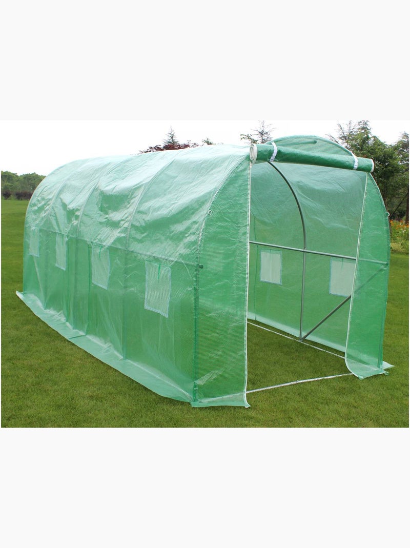 SERRE TUNNEL DE JARDIN ALTHEA - 9M² - 4.5 X 2 X 2 Vert - Kiabi