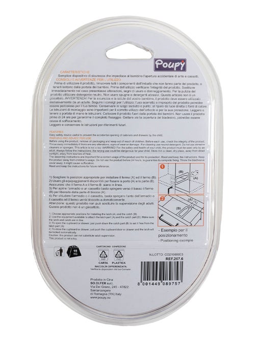 Serrure de sécurité pour enfant - Poupy - Kiabi Serrure de sécurité pour enfant - Poupy - Kiabi